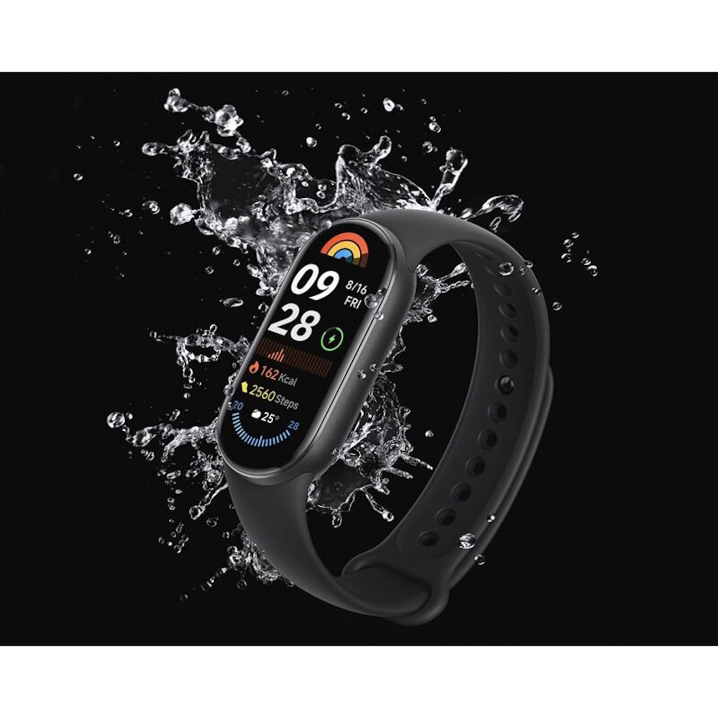 Xiaomi Smart Band 9 Fitness Tracker, AMOLED Display with 1200 Nits, Sp02 Tracking, Sleep and Heart Rate Monitor, Notifications, 5ATM Waterproof, Mi Fit App, Glacier Silver