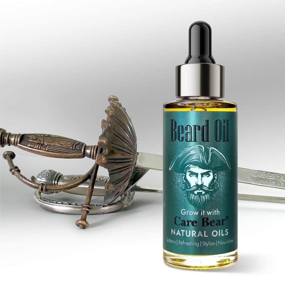 CareBear Grow It with Care Bartöl herren – Premiummischung aus 8 natürlichen Ölen für gesunden Bartwuchs 50ml; Pflegen und stärken Sie Ihren Bart