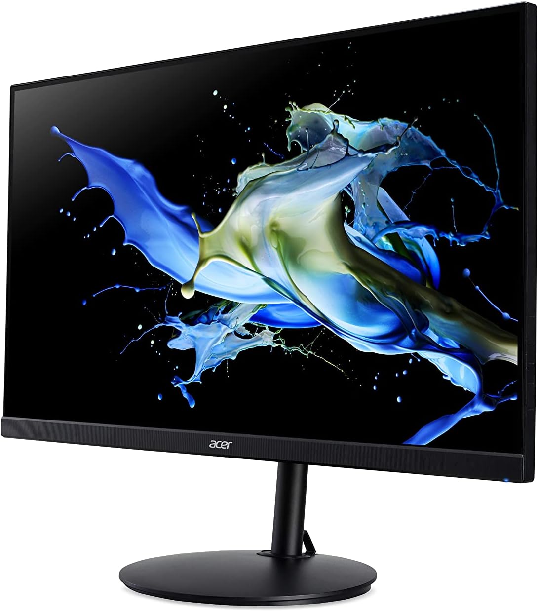 Acer CBA242YH Monitor 23,8 Zoll (60 cm Bildschirm) Full HD, 100Hz HDMI, 75Hz VGA, 4ms (GTG), HDMI 1.4, VGA, höhenverstellbar, drehbar, FreeSync, Schwarz