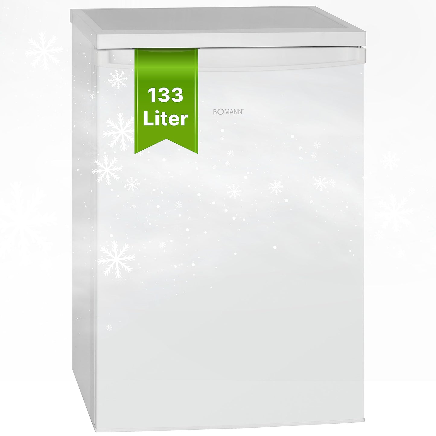 Bomann® refrigerator without freezer compartment with 133L usable capacity | 3 shelves | small with vegetable compartment & changeable door hinge | quiet table refrigerator | H: 84.5 x W: 56 x D: 57.5cm | VS 2185.1 inox