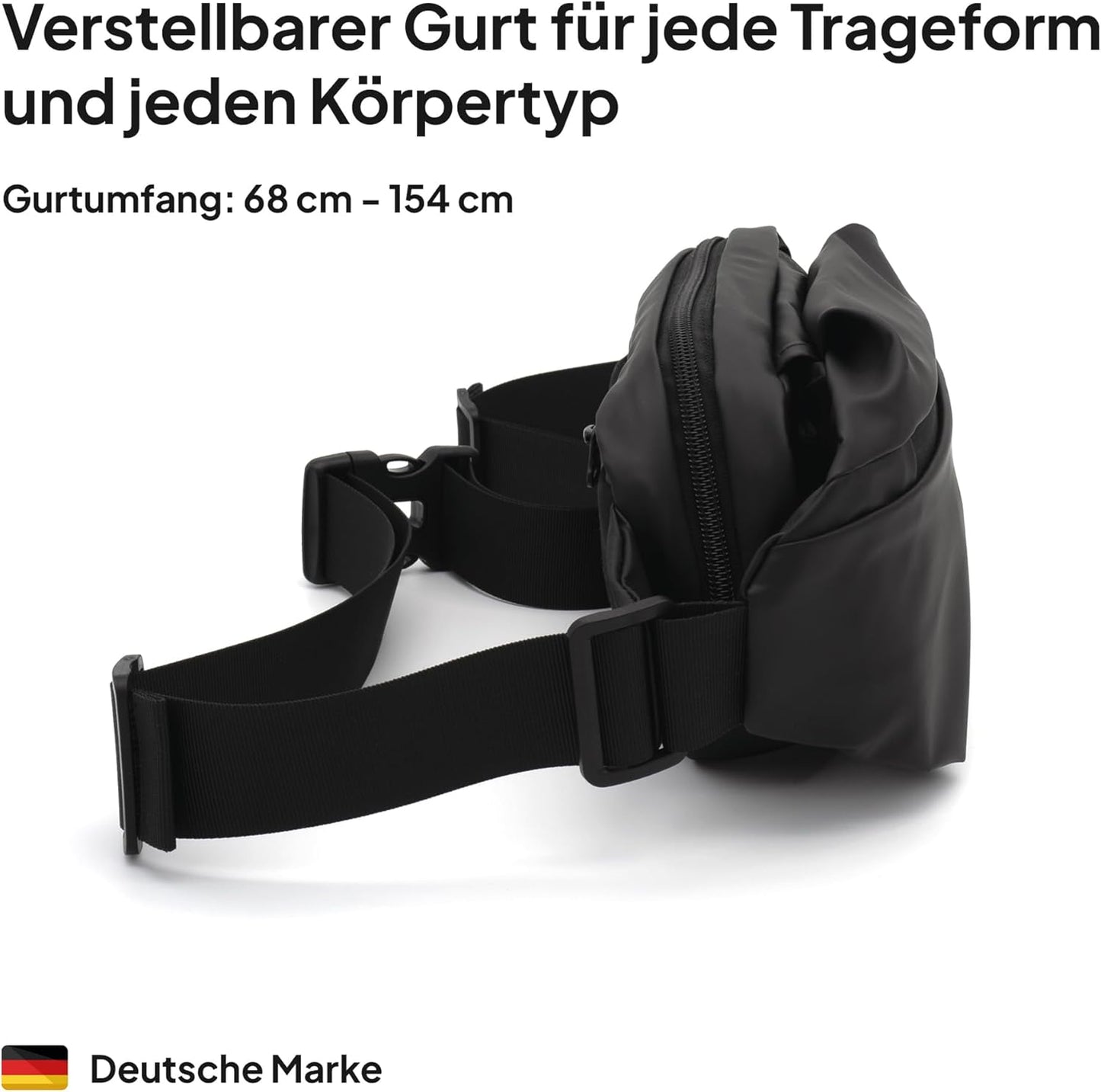 XXL Waist Bag for Women & Men – Large Belt Bag with Multiple Pockets