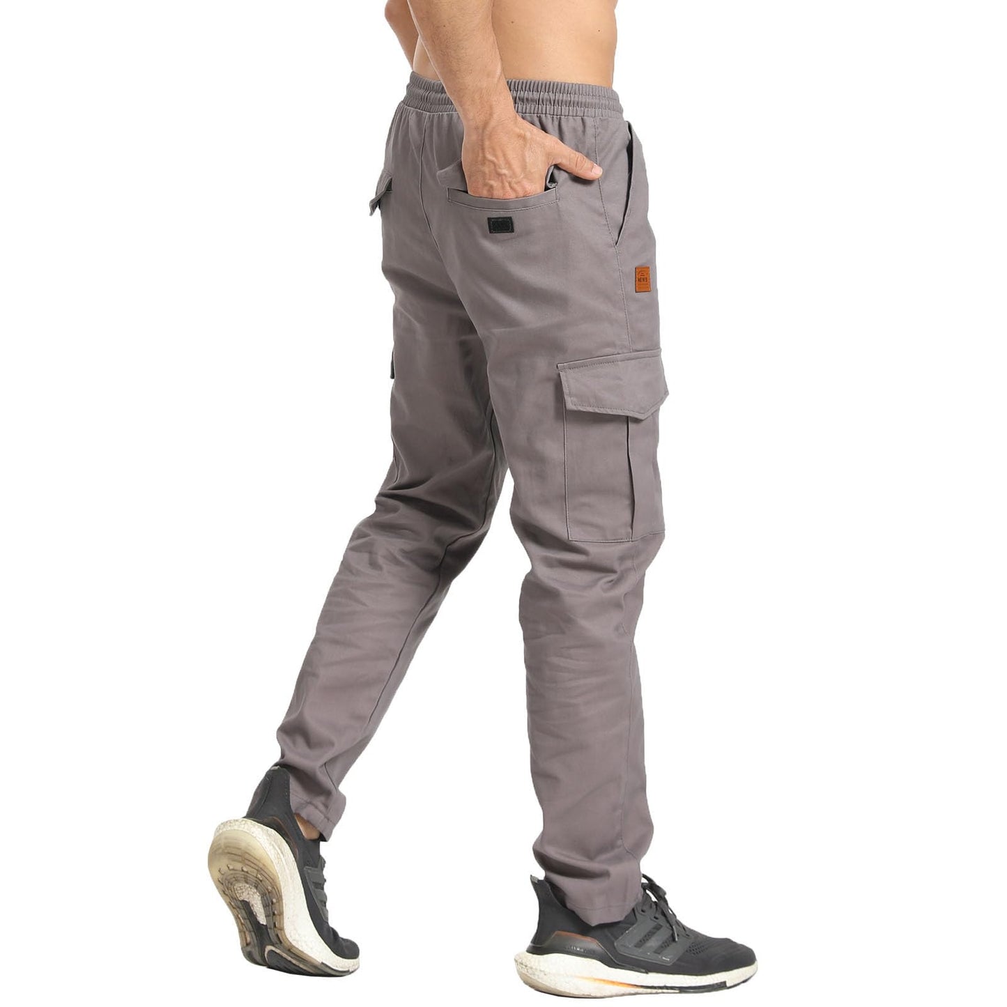 JustSun Men’s Cargo Jogger Pants – 100% Cotton Chino Style