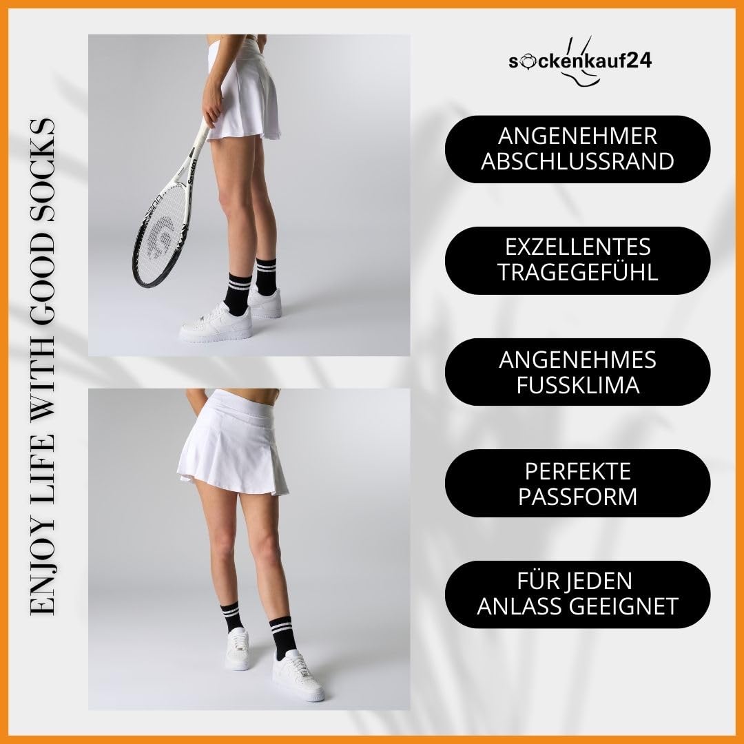 Women's Tennis Socks (6 Pairs) Sports Socks with Reinforced Heel & Toe