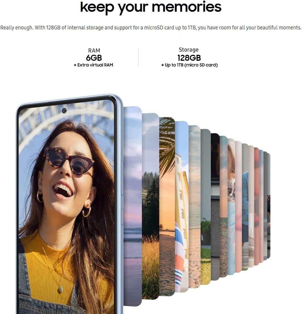 Samsung Galaxy A53 5G 128GB (6GB RAM) Dual SIM GSM Unlocked - Awesome Black