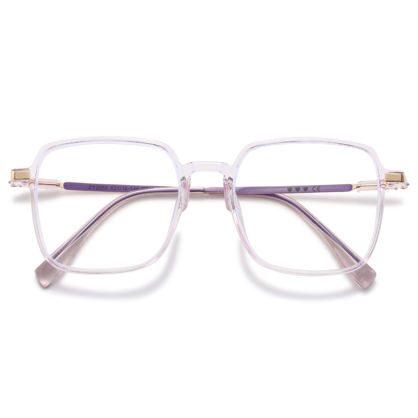 VEVESMUNDO Blaulichtfilter Lesebrille Metall Groß Stylisch Rechteckig Anti Blaulicht Lesehilfen Sehhilfe Brille für Damen Herren