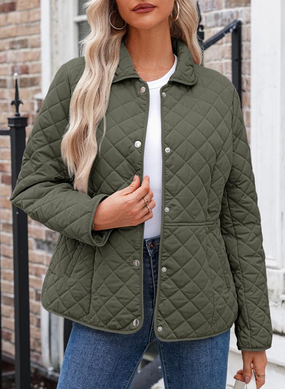 Dokotoo Women’s Quilted Winter Jacket – Warm Puffer Coat with Pockets