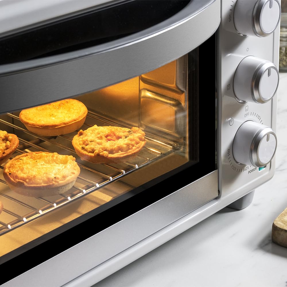 Cecotec Tischofen Bake&Toast 1090 Black, 10 L, 1000 W, 60-Minuten-Timer, Temperaturregelung bis zu 230ºC, Backblech, Grillrost und Zange mit Griff