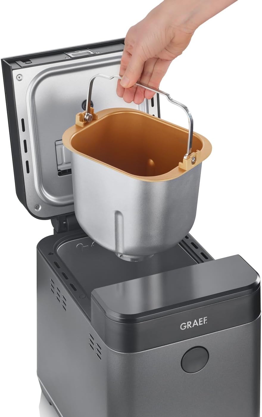 GRAEF Brotbackautomat BA806 | Brotbackmaschine mit 36 Programmen | 500g oder 750g Brot | 60 min Warmhaltefunktion | einstellbare Gehzeiten | 3 Stufen Bräunungsgrad