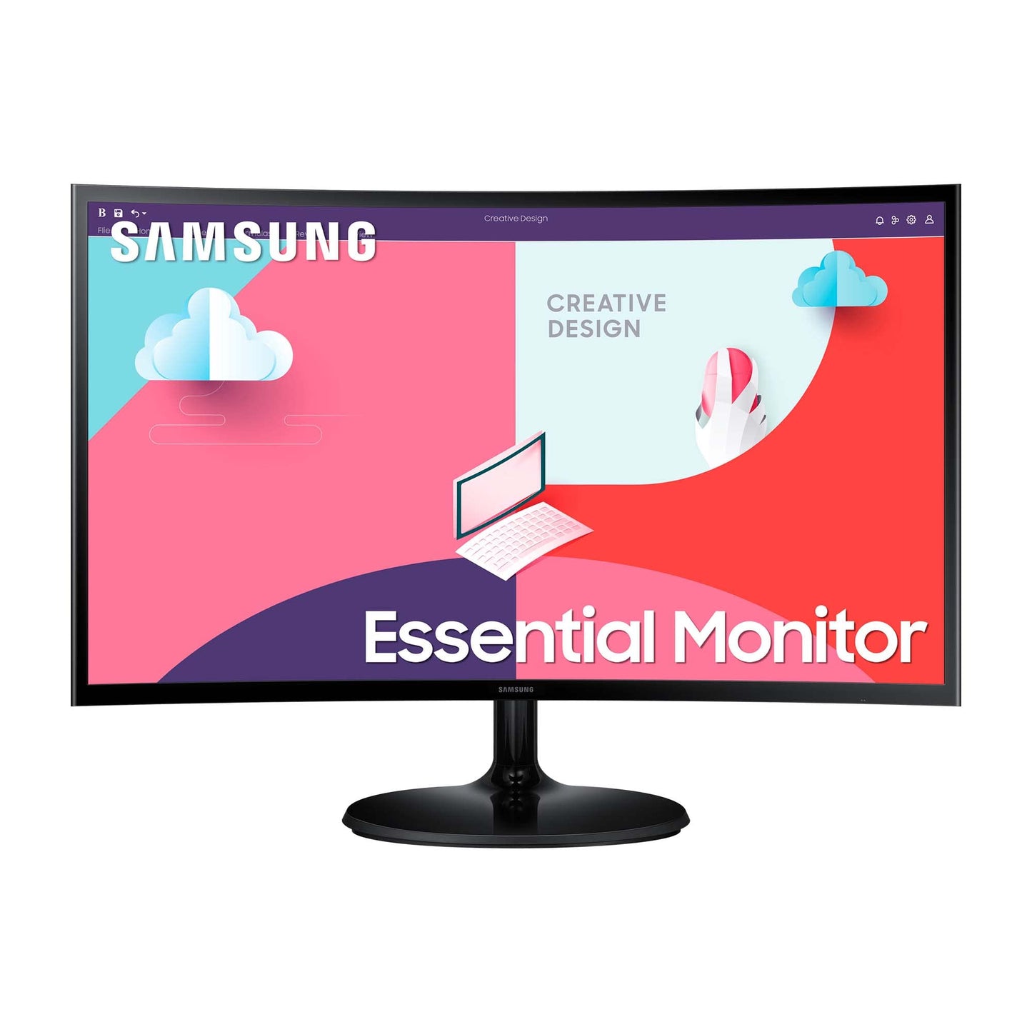 Samsung S36GD Essential Curved Monitor, 27 Inches, PC Screen with VA Panel, Full HD Resolution, 4 ms Response Time, 100 Hz Refresh Rate, Eco Saving Plus, Flicker Free, Black, S27D366GAU