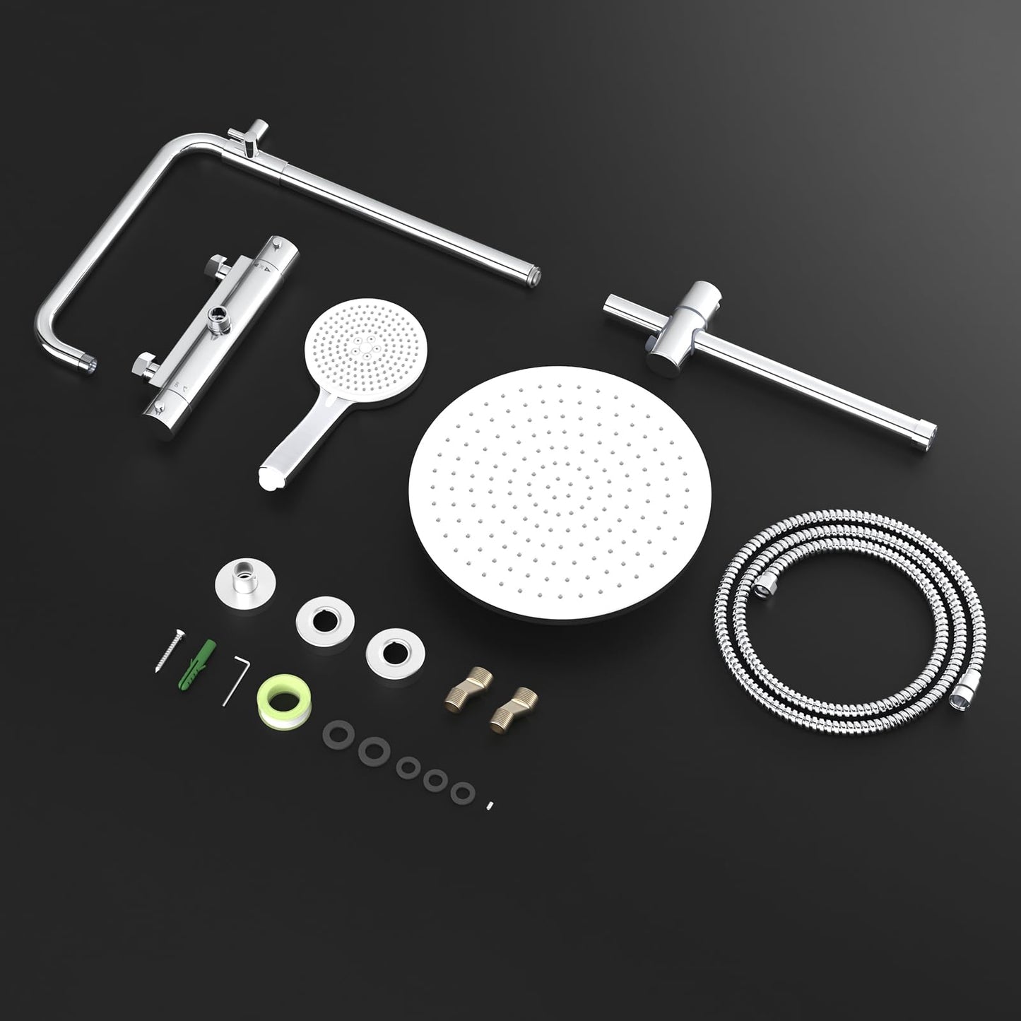 Rainsworth Thermostatic Shower System Round Rain Shower Set