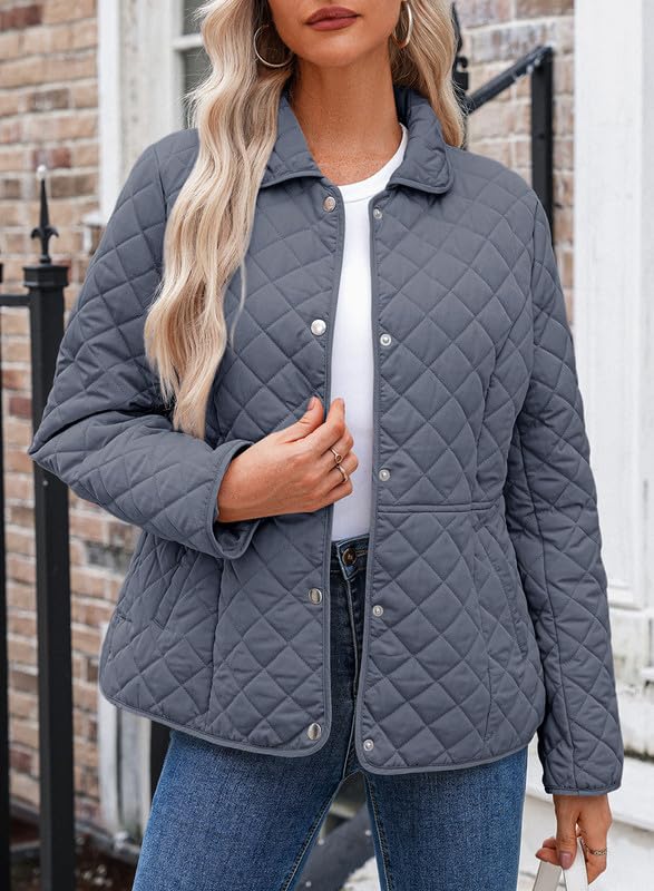 Dokotoo Women’s Quilted Winter Jacket – Warm Puffer Coat with Pockets