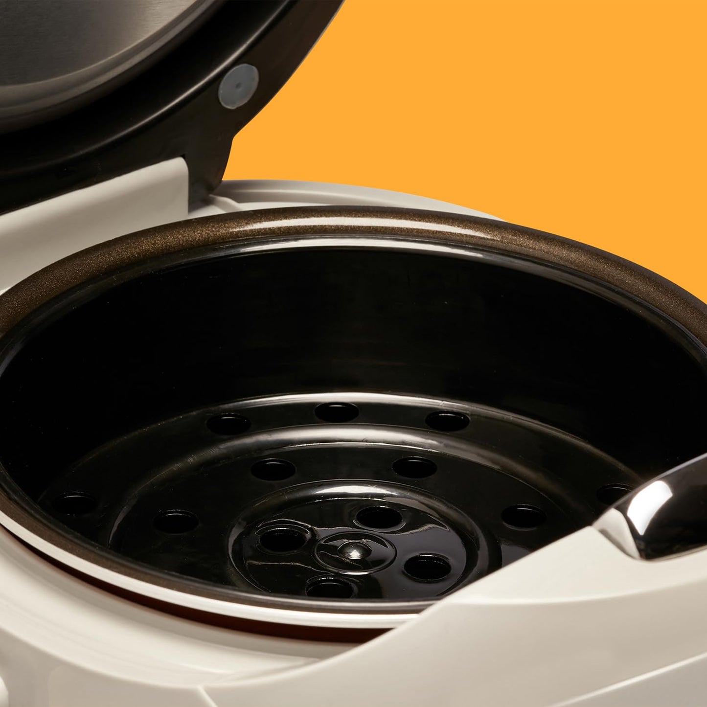 REISHUNGER Digitaler Reiskocher klein, schwarz | 0,6 L bis 3 Personen | Warmhaltefunktion, Timer & Premium Topf | Kleiner Multikocher & Dampfgarer, 8 Programme, 7-Phasen-Technologie
