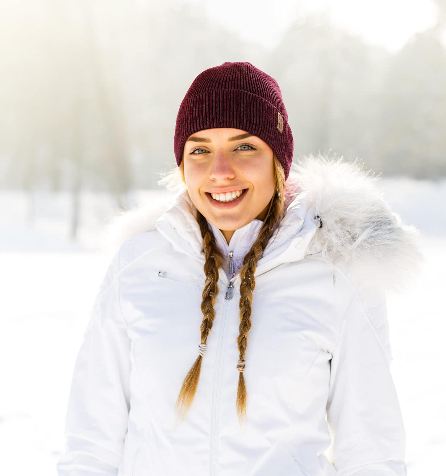 Wmcaps Beanie Mütze, Herren Winter Warme Unisex Wintermütze Strickmütze Dehnbare Weiche Wollmütze mit Bündchen und Dickem Warmem Futter Geschenk für Freundin männer Frauen