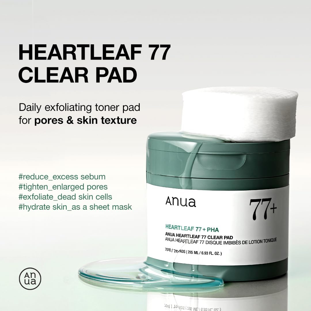 ANUA Heartleaf 77 Toner Pad – Gentle Exfoliation & Soothing Care