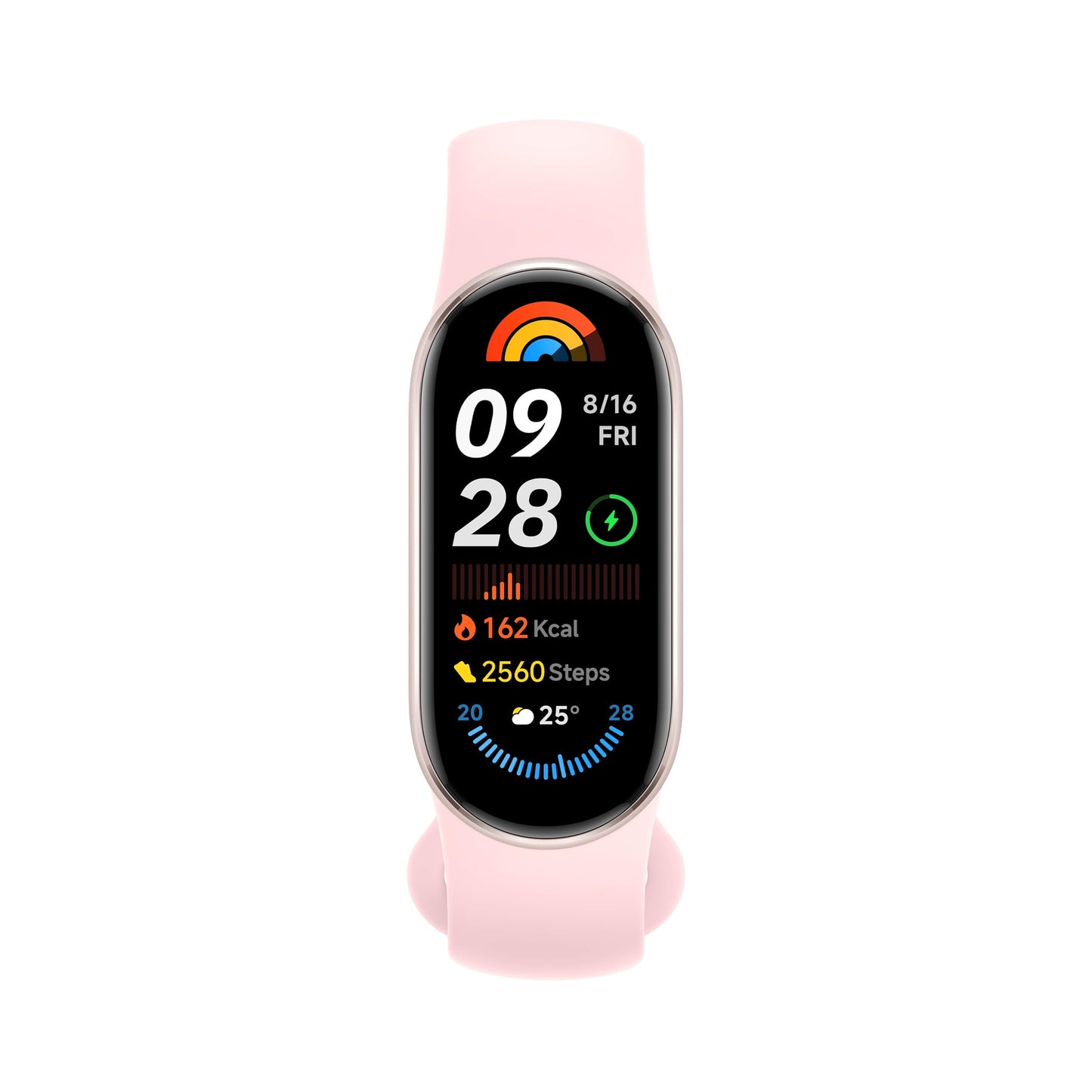 Xiaomi Smart Band 9 Fitness Tracker, AMOLED Display with 1200 Nits, Sp02 Tracking, Sleep and Heart Rate Monitor, Notifications, 5ATM Waterproof, Mi Fit App, Glacier Silver