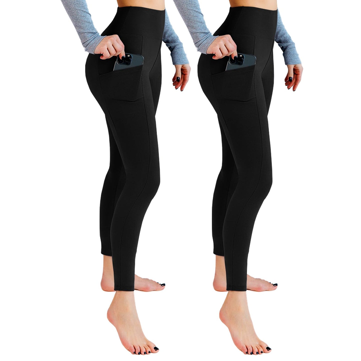2-Pack Women’s High-Waist Sport Leggings with Pockets