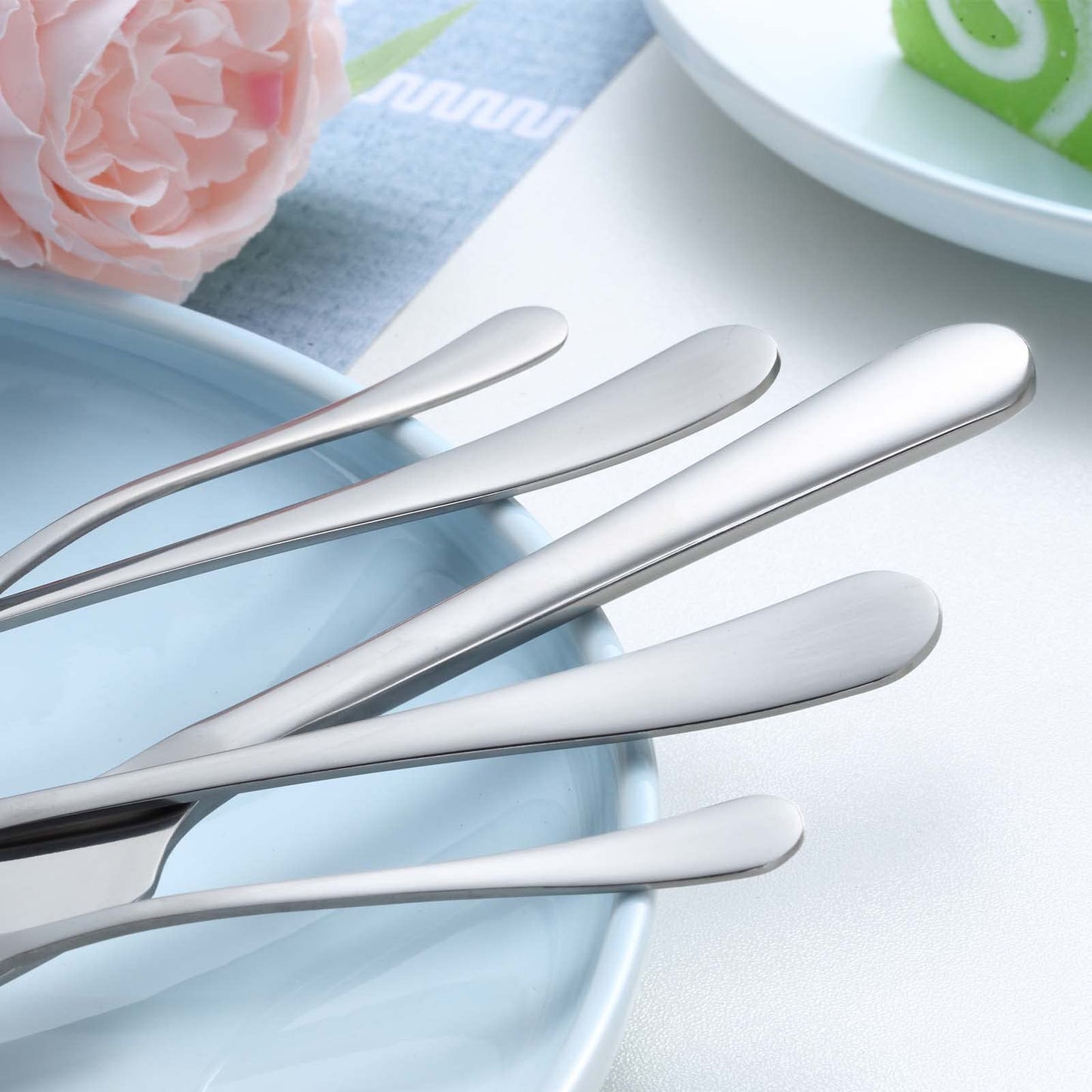 BEWOS 36-teiliges Besteck set mit Steakmesser Service für 6, Premium-Edelstahl-Bestecksets für Haus & Küche, Hochwertiges Messer-Löffel-Gabel-Besteck-Set Hochglanzpoliert, Spülmaschinenfest
