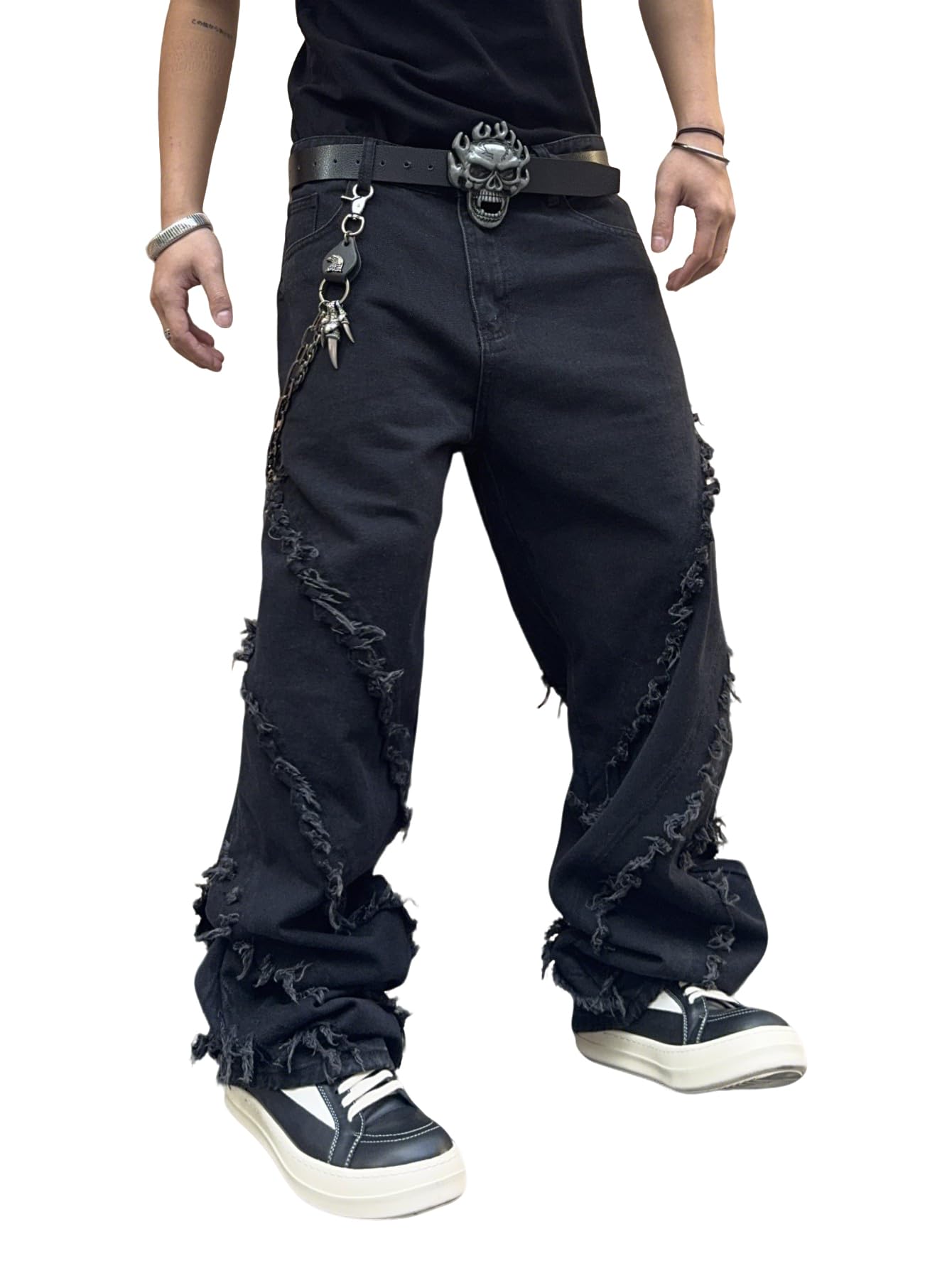 Zewool Men’s Baggy Jeans Y2K Hip Hop Skater Jeans