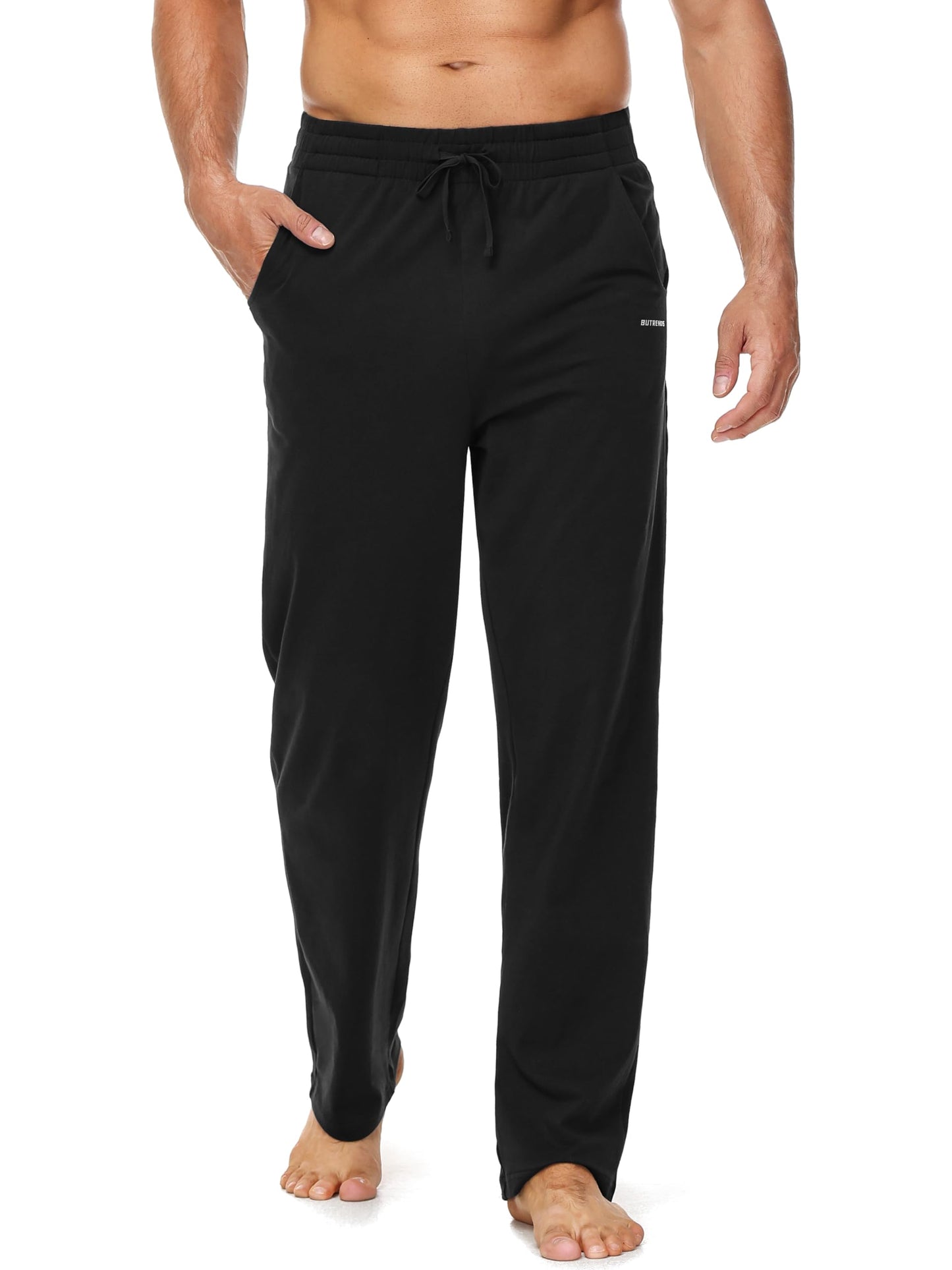 Butrends Men’s Cotton Joggers – Straight Leg Yoga & Training Pants