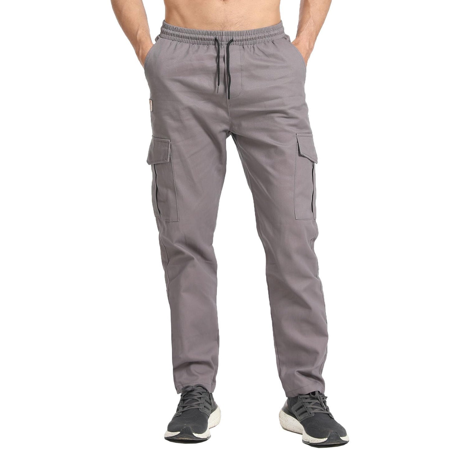 JustSun Men’s Cargo Jogger Pants – 100% Cotton Chino Style