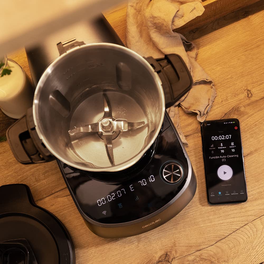 Cecotec Mambo 11090 Multifunctional Kitchen Robot 1600 W, 37 Functions, App, Scale and 3.3 Litre Stainless Steel Jug, Dishwasher Safe, Recipe Book and Accessories