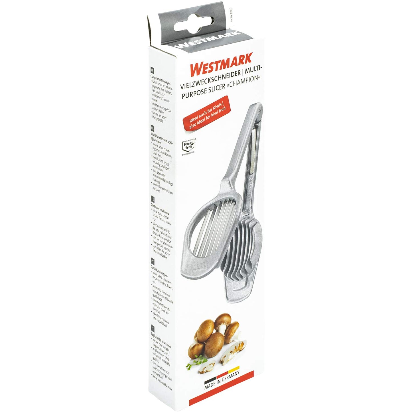 Westmark Multi Purpose Slicer Champion, Aluminium, Grey, 19.5 x 7.2 x 2.9 cm