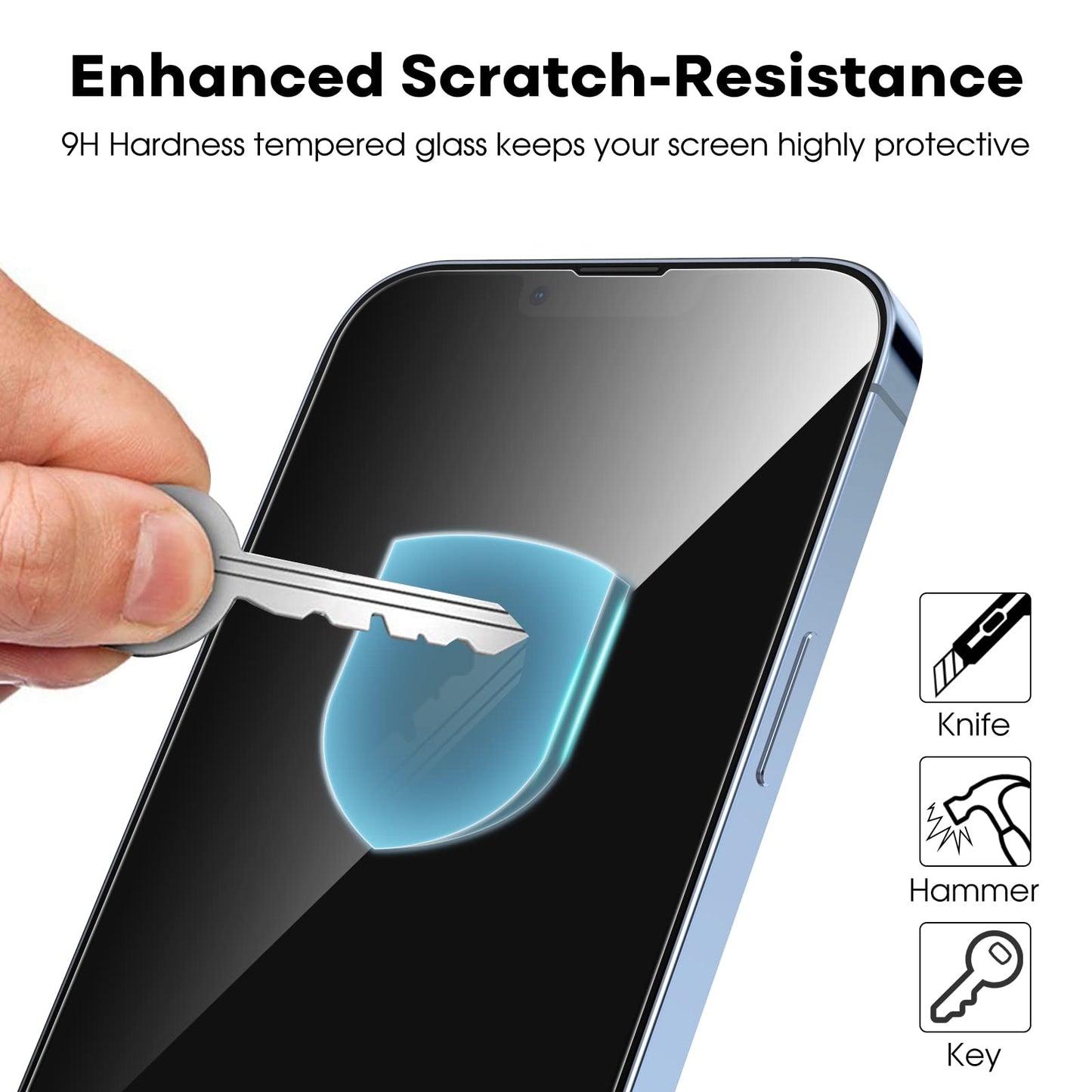 JETech Schutzfolie für iPhone 16e 2025, iPhone 13/13 Pro 6,1 Zoll, Gehärtetes Glas mit Einfaches Installationswerkzeug, Hat Keinen Einfluss auf die Hülle, Panzer HD Klar, 3 Stück
