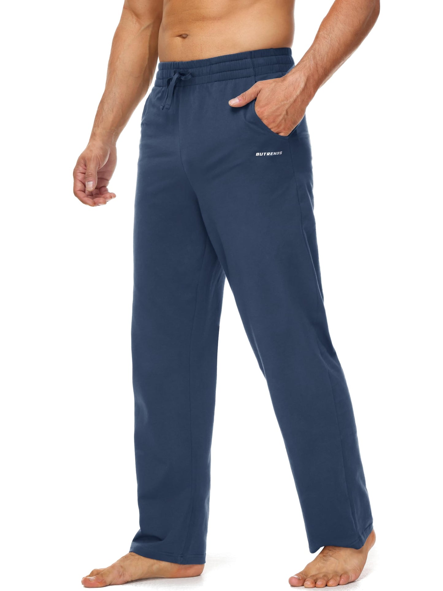 Butrends Men’s Cotton Joggers – Straight Leg Yoga & Training Pants