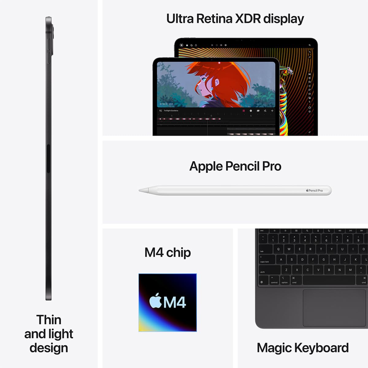 Apple iPad Pro M4 (11", Wi-Fi 6E, Face ID) - Space Black