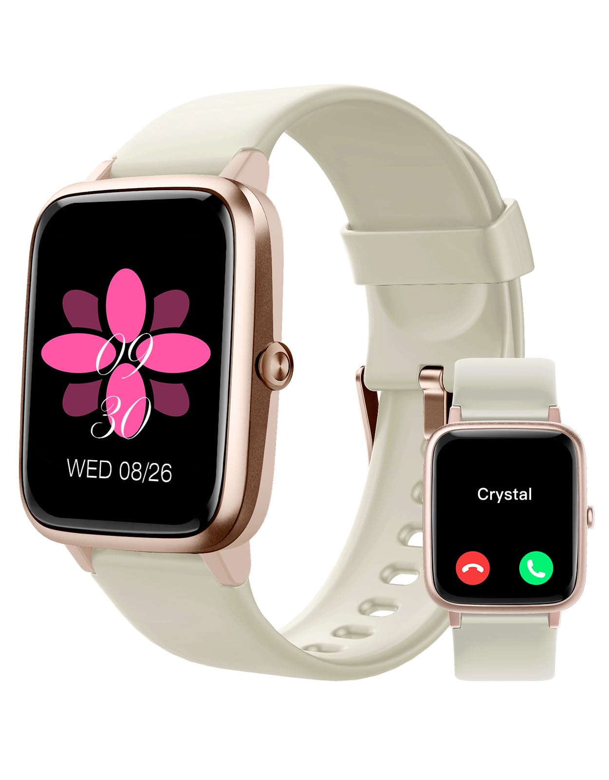 GRV Smartwatch für Damen Herren mit Telefonfunktion,Fitnessuhr mit Pulsmesser SpO2 Schlafmonitor Schrittzähler IP68 Wasserdicht,Multi Sportmodi Smart Watch Fitness Tracker für iOS Android Handy