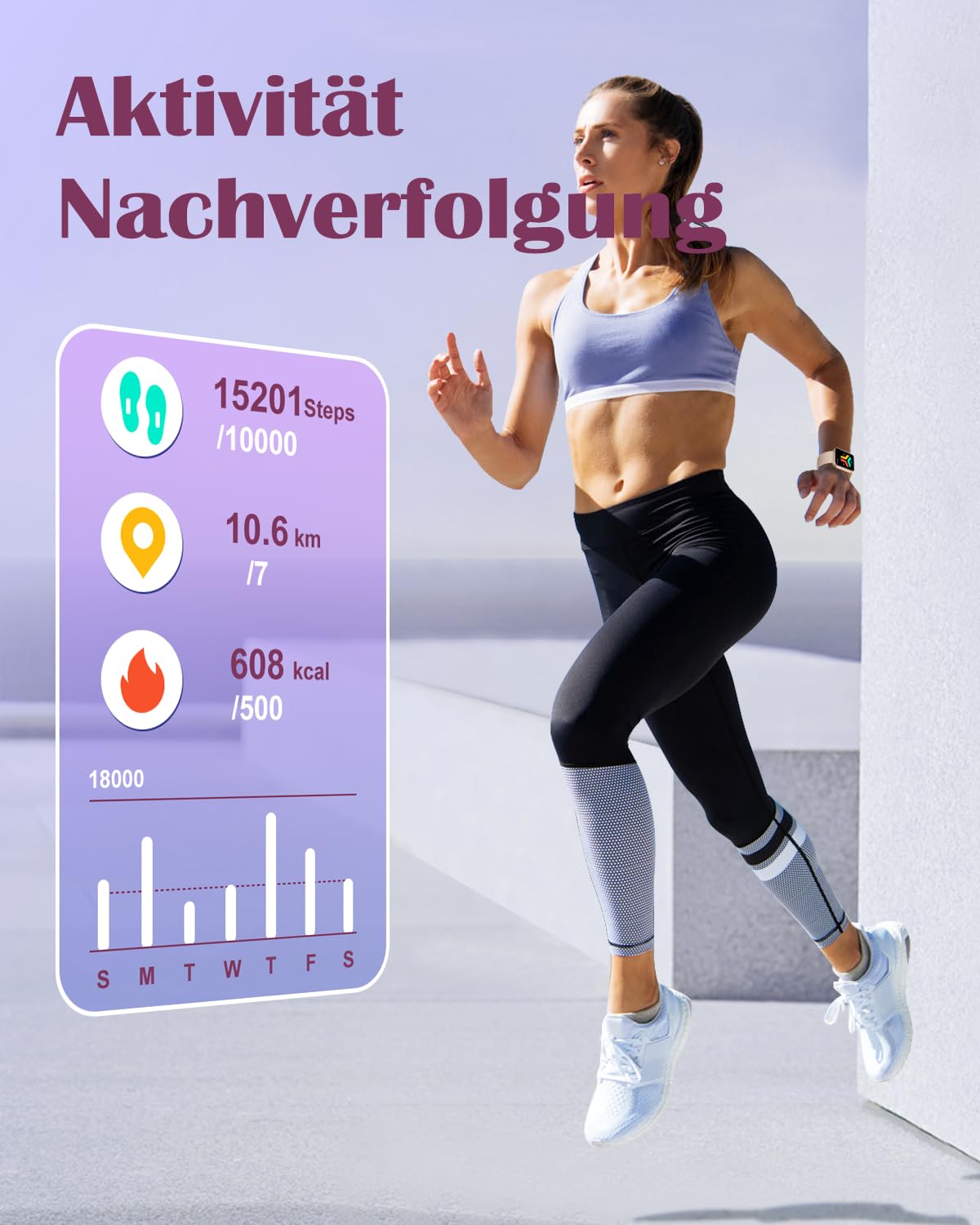 RUIMEN Smartwatch Damen Herren mit Telefonfunktion Fitnessuhr Schrittzähler Uhr mit Pulsmesser SpO2 Messung Schlafüberwachung Nachrichten Multi Trainingsmodi Smart Watch Wasserdicht Für Android iOS
