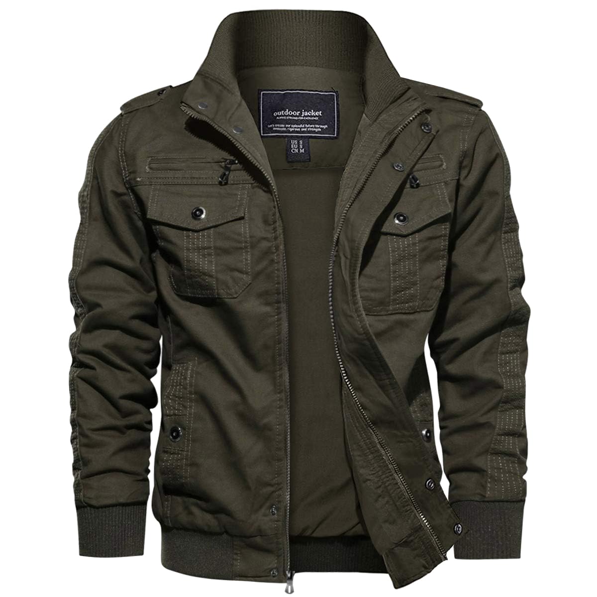 EKLENTSON Men’s Utility Jacket – Lightweight Spring Cargo Jacket