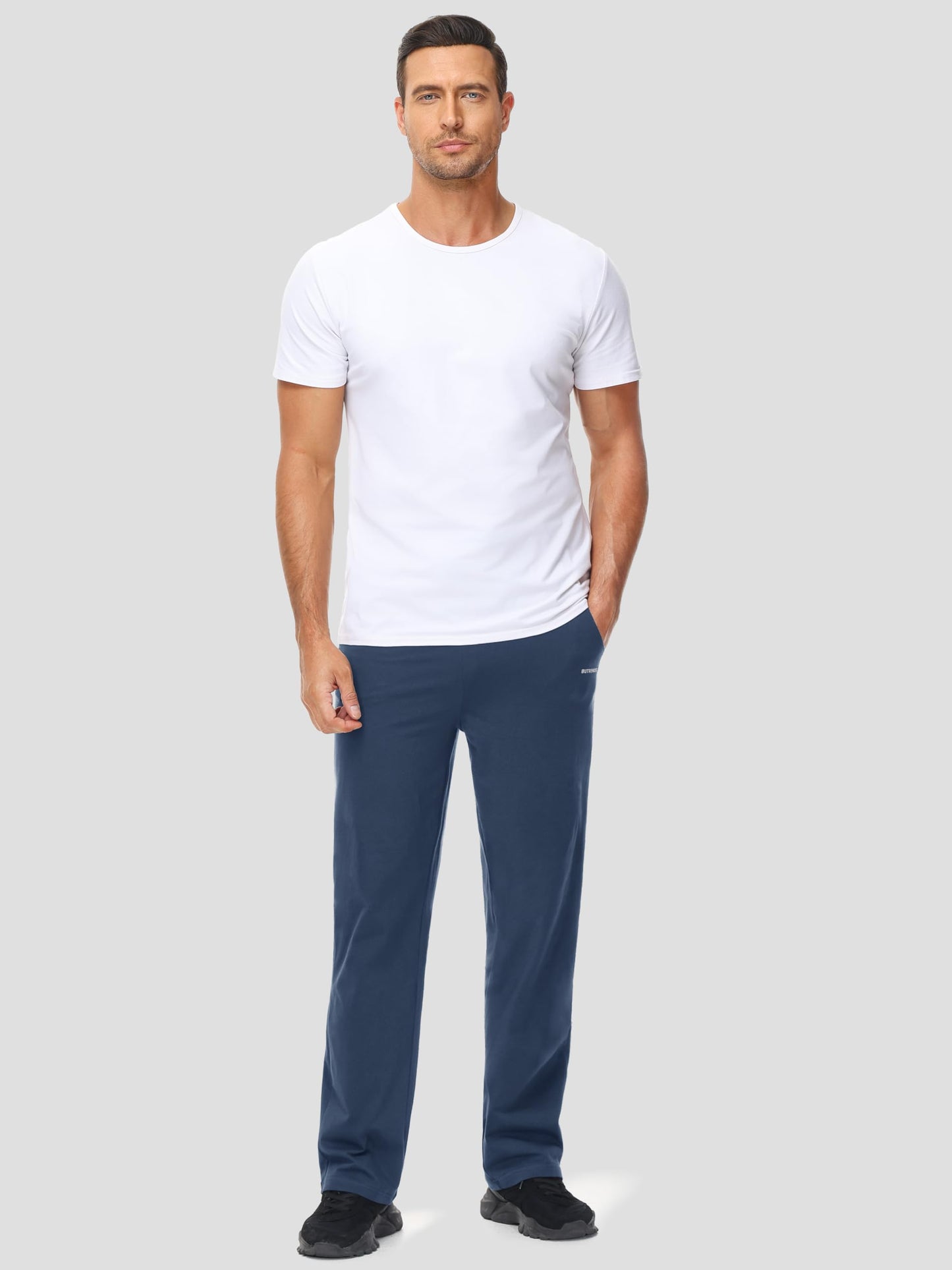 Butrends Men’s Cotton Joggers – Straight Leg Yoga & Training Pants
