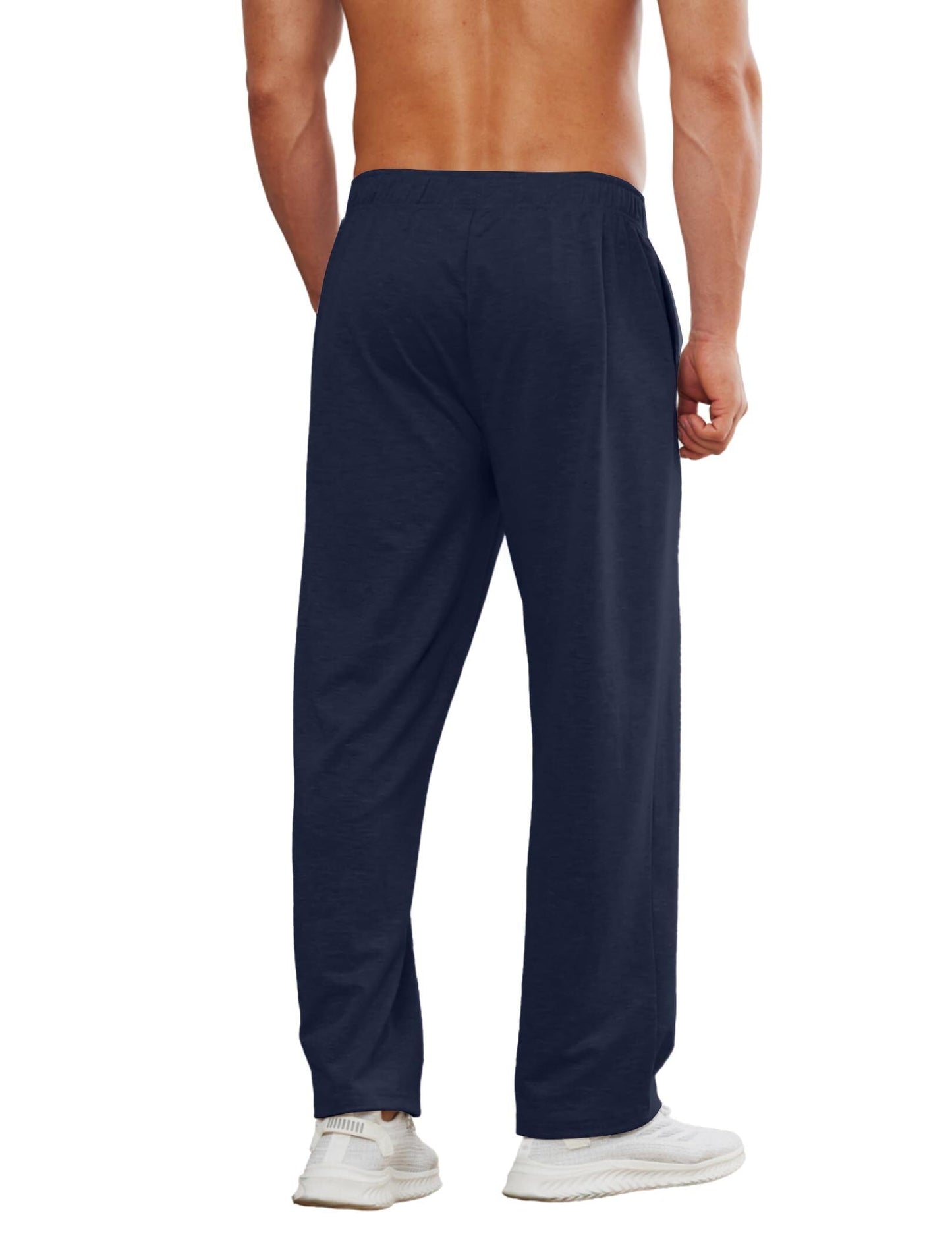 PINSPARK Men's Rehab Joggers with Full-Length Zipper