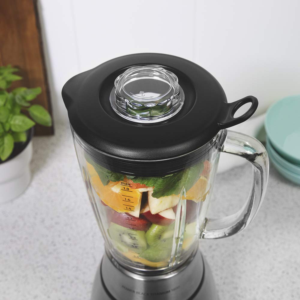 Cecotec Standmixer Power Black Titanium 1800MAX Blend It, 1800 W maximale Leistung, 5 Geschwindigkeiten, 6 Klingen aus Edelstahl, Ice-Crush-Funktion, Turbo- und Smoothie-Funktion, AutoClean-Funktion