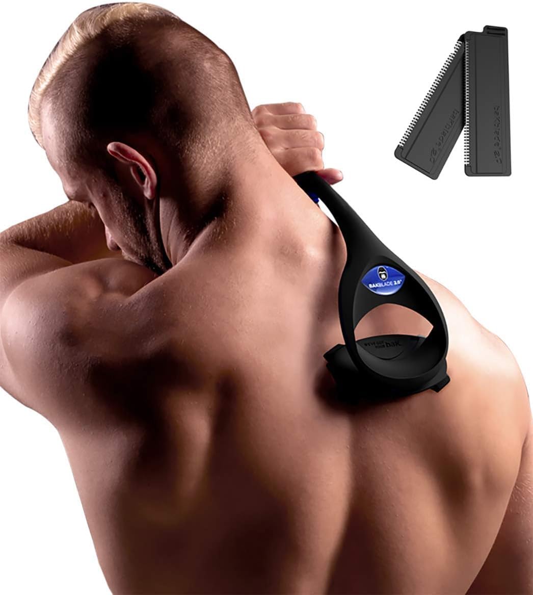 Bakblade 2.0 back and body razor with patented double blade technology