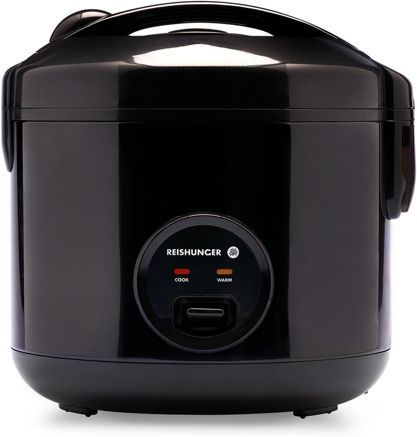 REISHUNGER Reiskocher & Dampfgarer mit Keramikbeschichtung - 1,2 L, Schwarz - Für 1-6 Personen - Schnelle Zubereitung ohne Anbrennen - Mit Warmhaltefunktion inkl. Dämpfeinsatz, Löffel & Messbecher