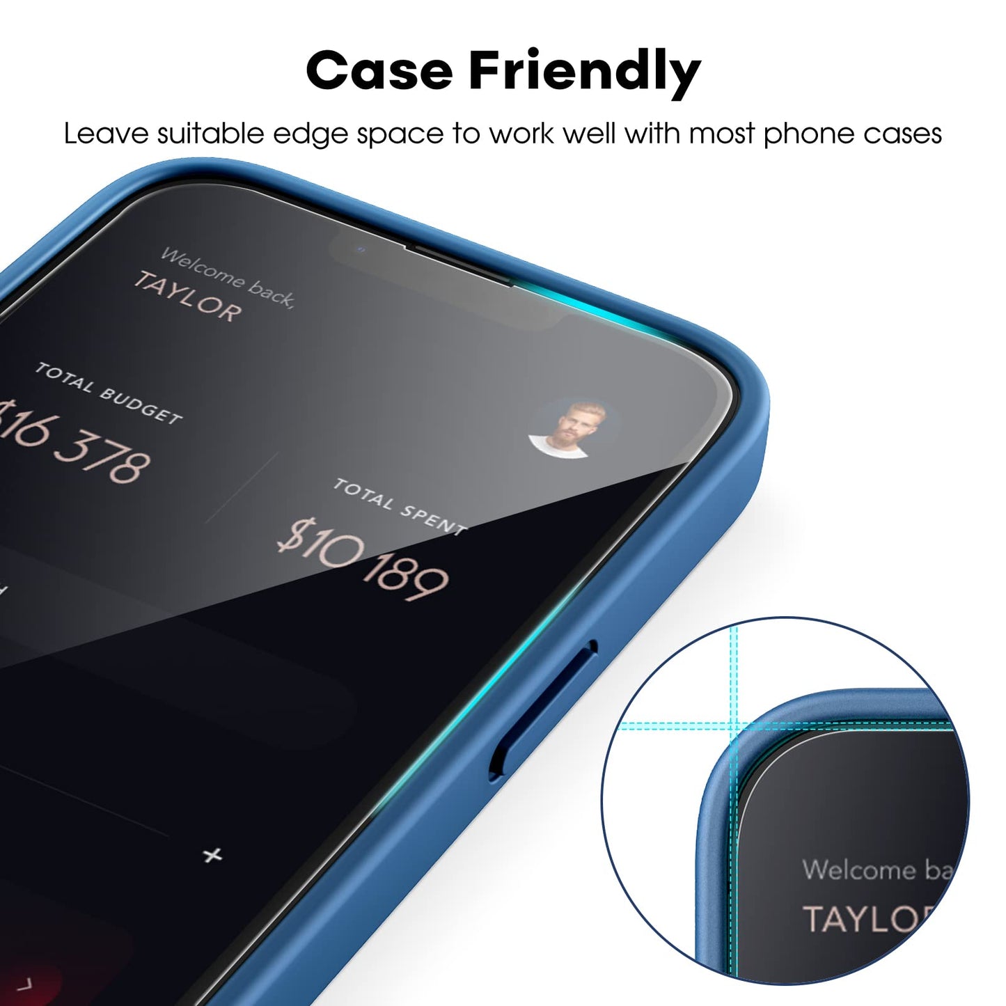 JETech Schutzfolie für iPhone 16e 2025, iPhone 13/13 Pro 6,1 Zoll, Gehärtetes Glas mit Einfaches Installationswerkzeug, Hat Keinen Einfluss auf die Hülle, Panzer HD Klar, 3 Stück