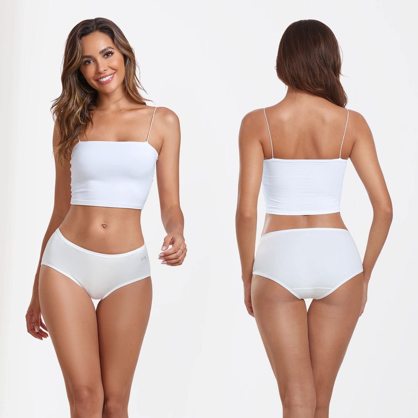 Coskefy Women’s Underpants 6-Pack Soft Cotton