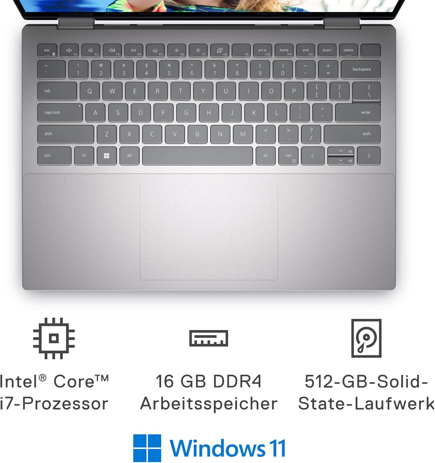 Dell Inspiron 14 2-in-1 (7420), 14" FHD+, i7-1255U, 16GB RAM, 512GB SSD