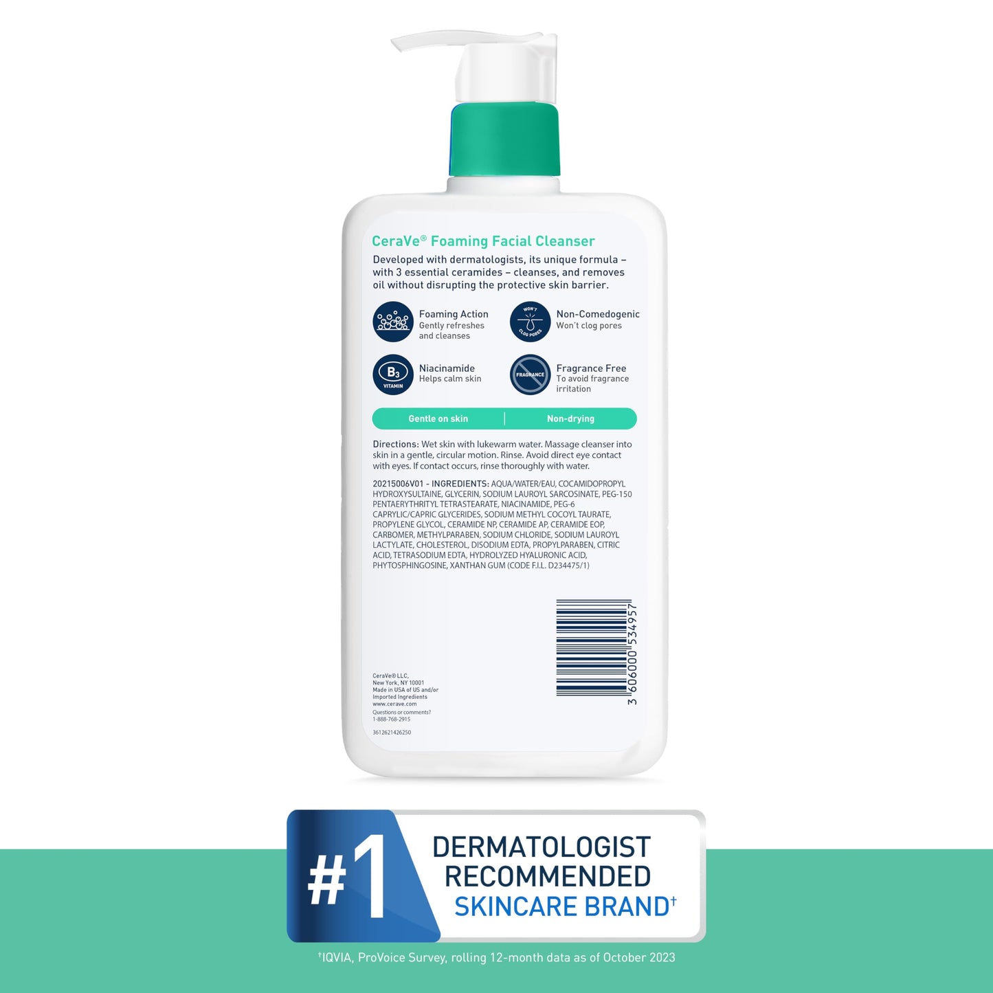 CeraVe Foaming Facial Cleanser Oil Control & Hydration
