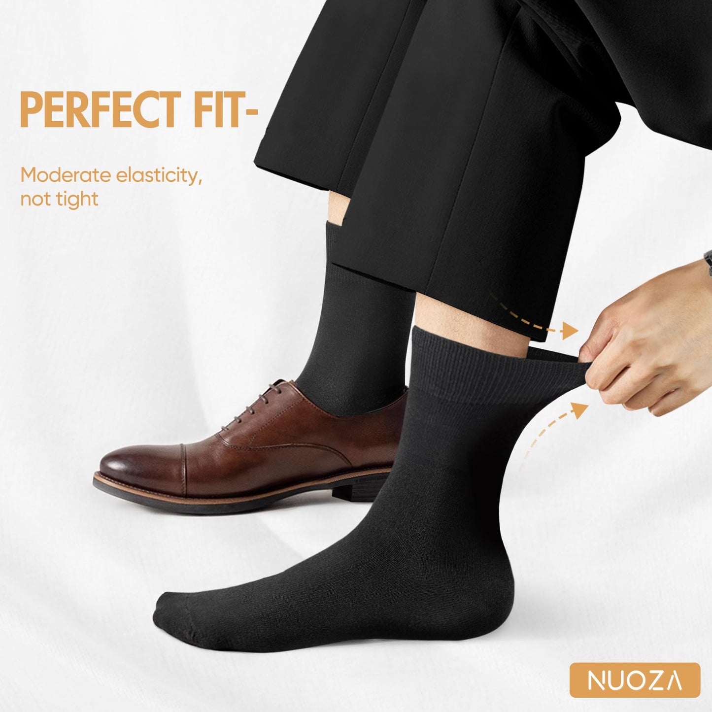 12 Pairs Cotton Sports Socks for Men – Breathable Black/White Business Socks