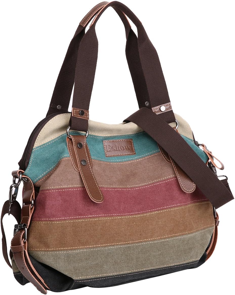 Eshow Women’s Canvas Handbag – Large Shoulder Bag with Handle