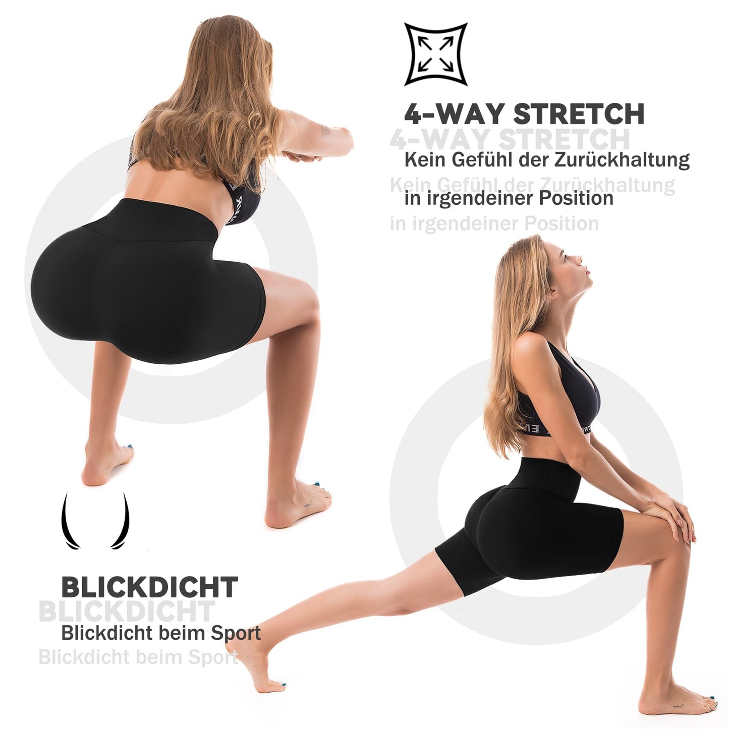 Women's High-Waist Cycling Shorts – Comfortable, Opaque Leggings for Yoga & Fitness