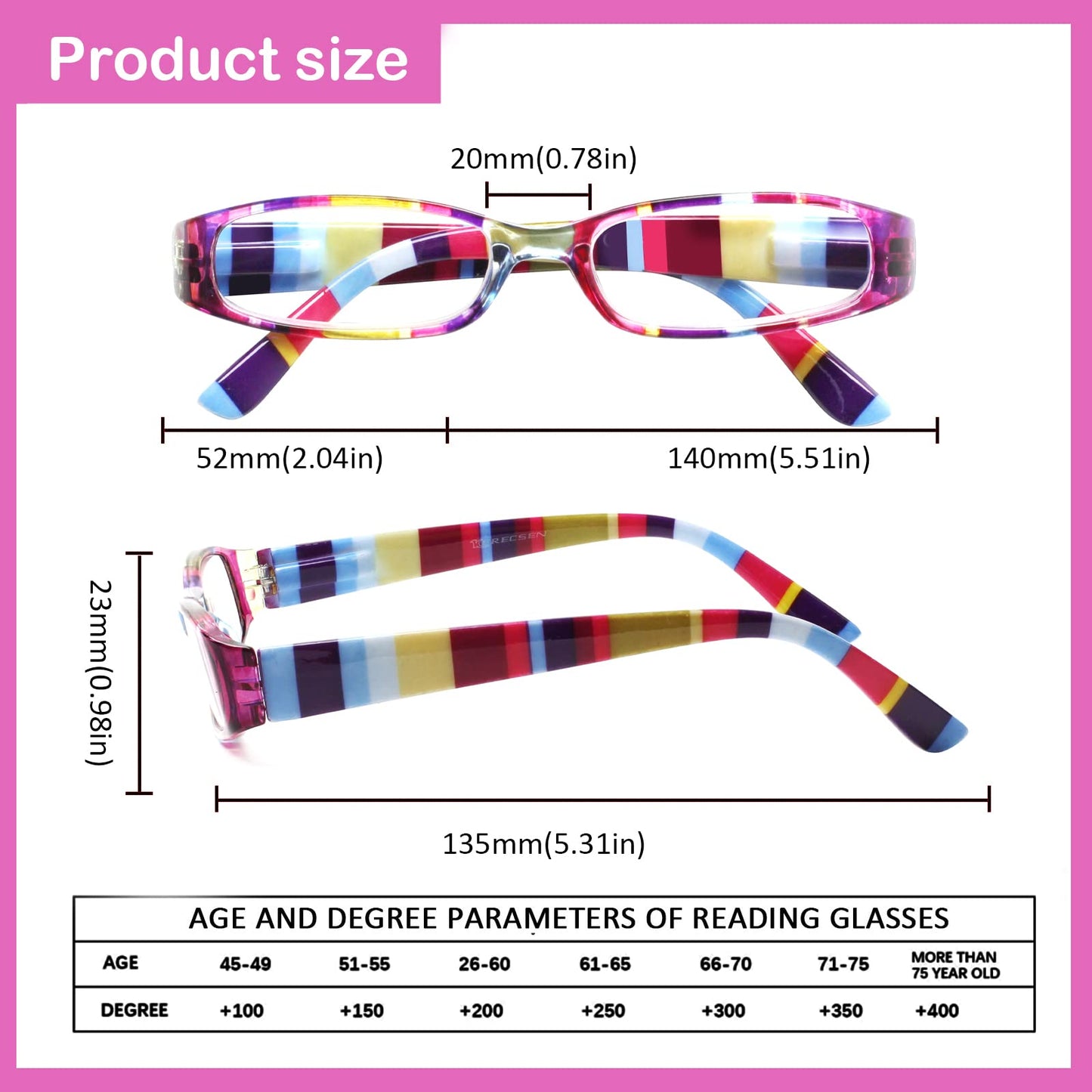COJWIS 4 Pack Damen Lesebrille Mit Schönes Muster Brille Federscharnierleser für Frauen Reader (4 Farbe Mischen-2, 2.00, multiplier_x)