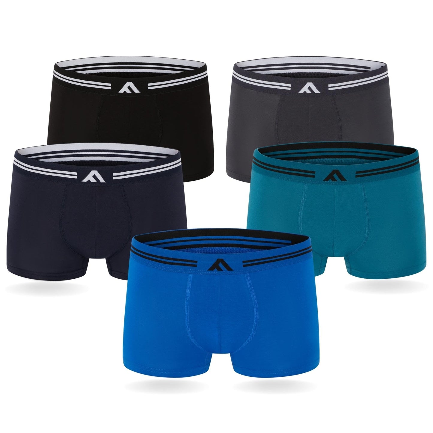 FM London 5-Pack Bamboo Men’s Boxer Shorts with Stretch-Fit Design