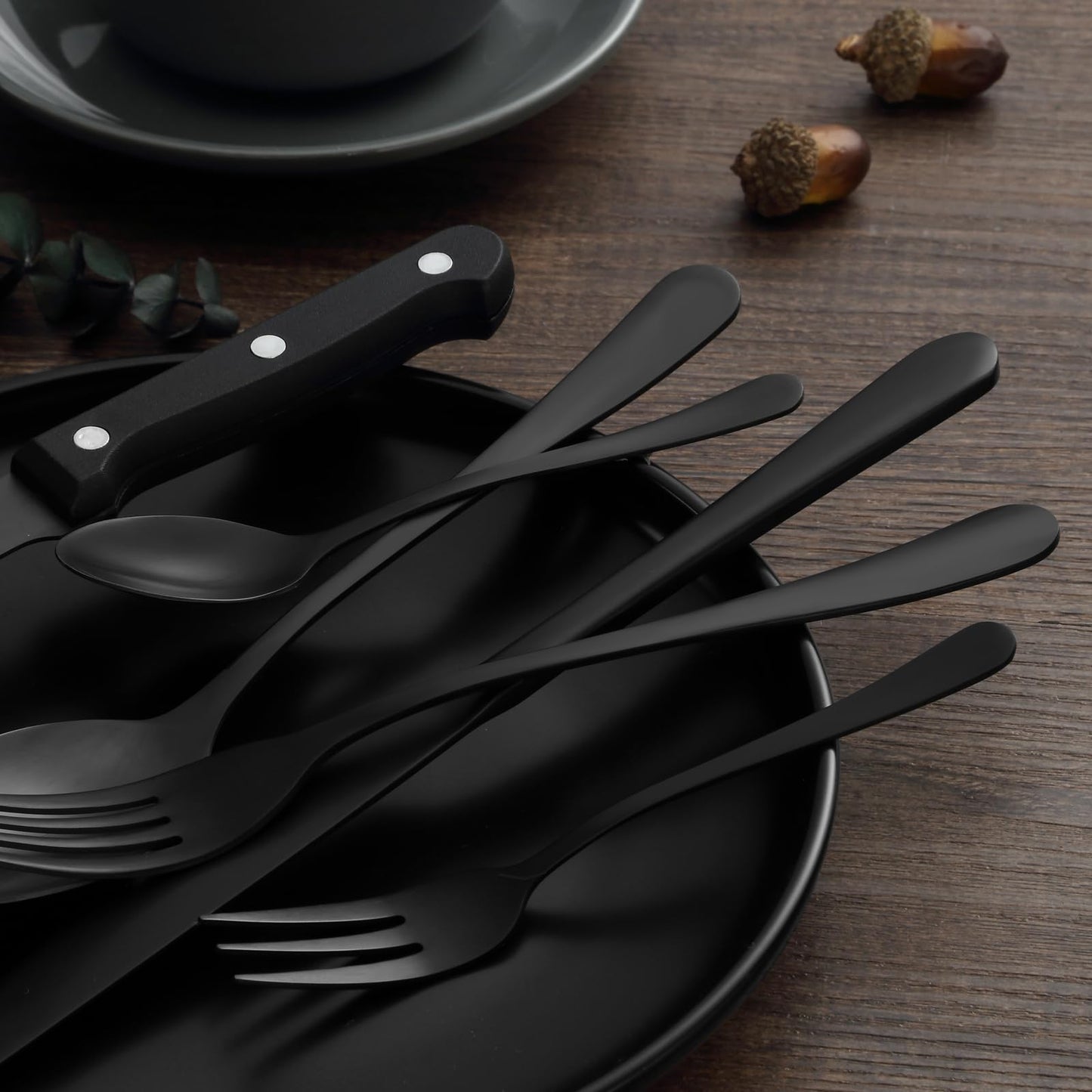 BEWOS 36-teiliges Besteck set mit Steakmesser Service für 6, Premium-Edelstahl-Bestecksets für Haus & Küche, Hochwertiges Messer-Löffel-Gabel-Besteck-Set Hochglanzpoliert, Spülmaschinenfest