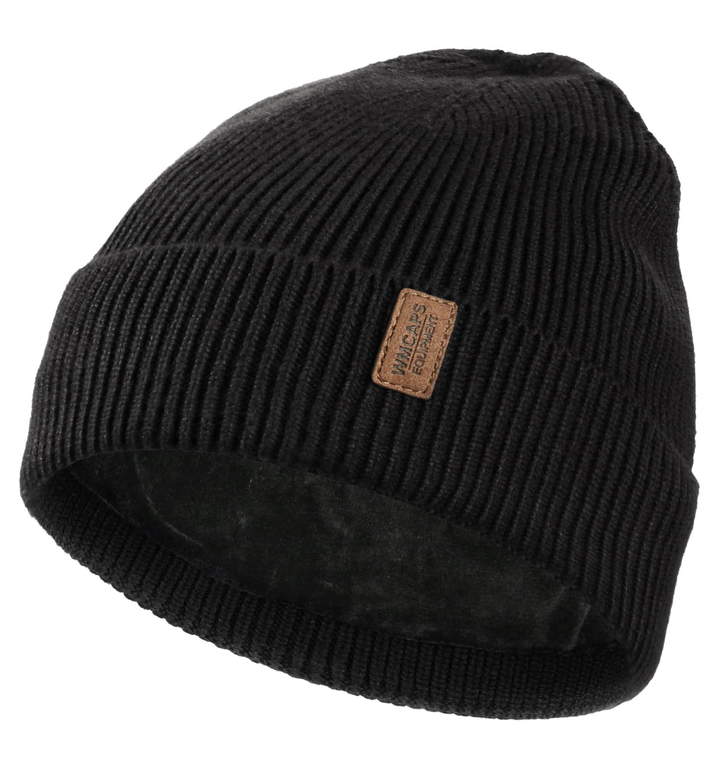 Wmcaps Beanie Mütze, Herren Winter Warme Unisex Wintermütze Strickmütze Dehnbare Weiche Wollmütze mit Bündchen und Dickem Warmem Futter Geschenk für Freundin männer Frauen