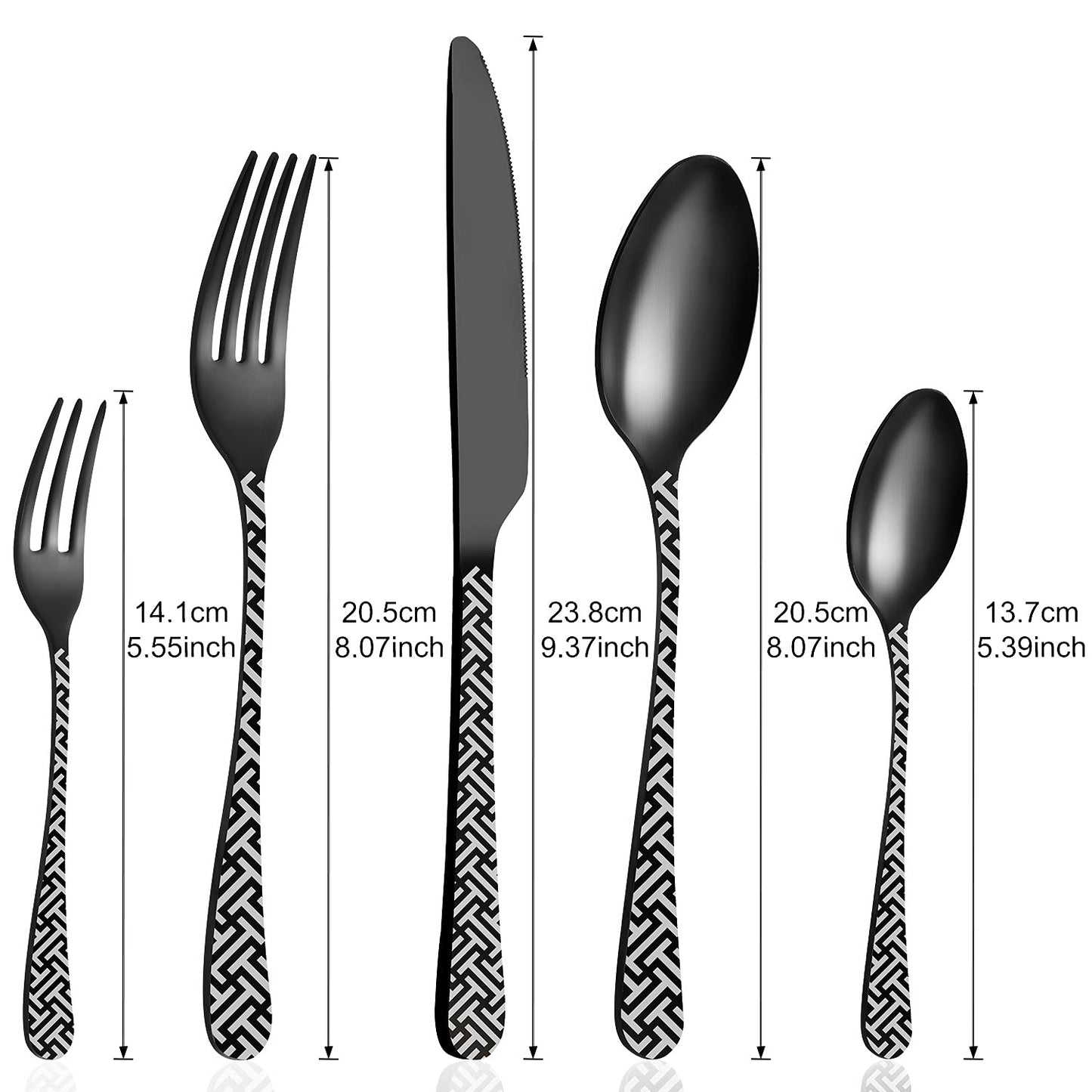 BEWOS Besteck Set für 6 Personen, 30 teilig Essbesteck Set inkl. Messer, Gabel, Löffel, Besteck Edelstahl Spiegelpoliert, Spülmaschinenfest