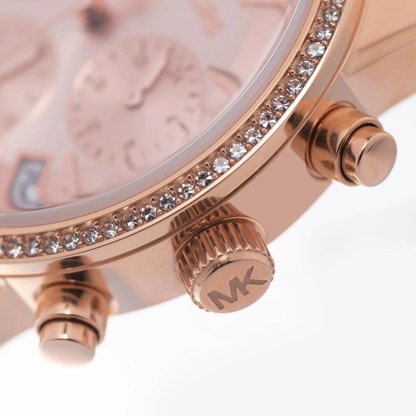 Michael Kors ladies' watch Ritz, 37 mm case size, quartz chronograph movement, stainless steel bracelet